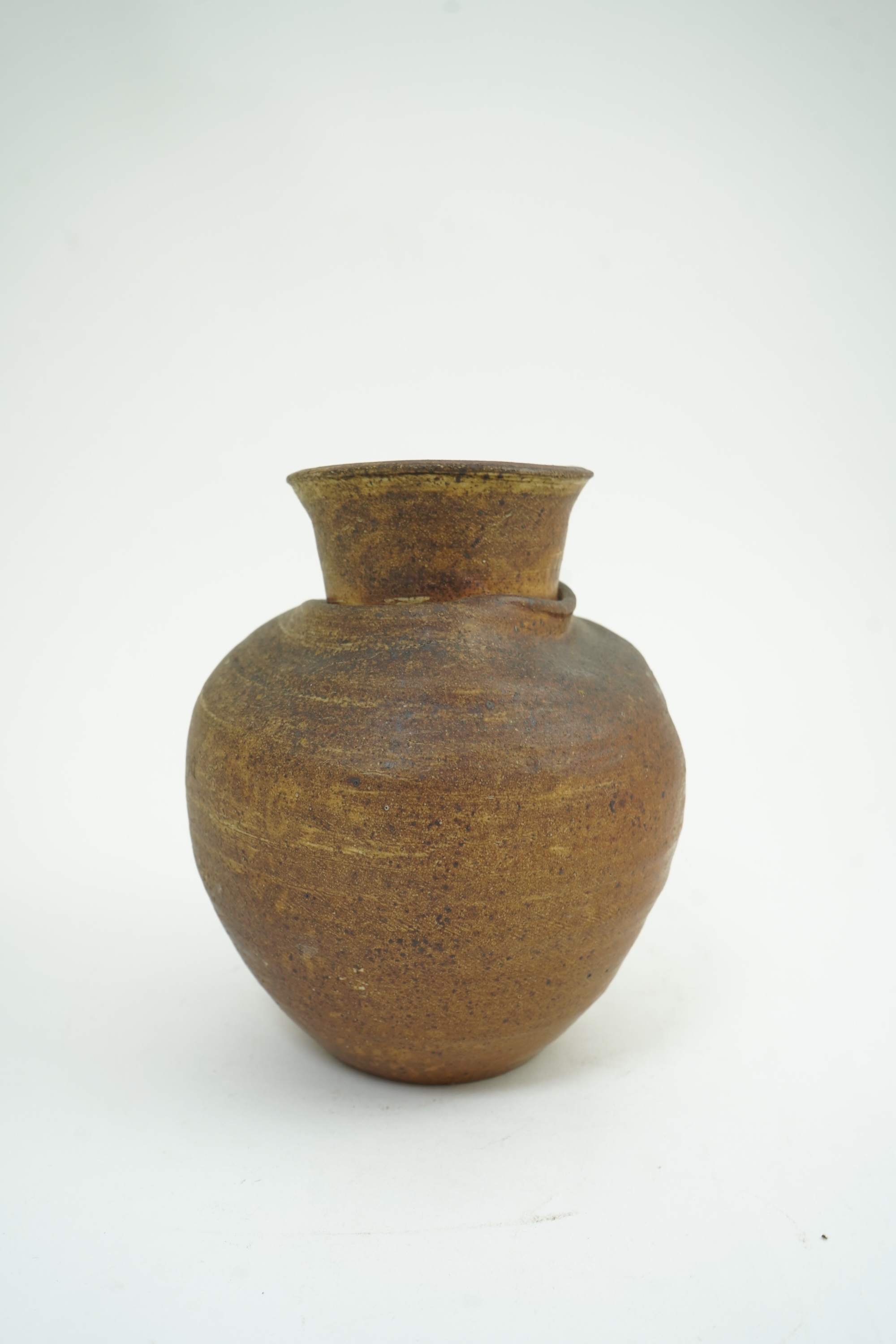 Martin Brothers: A stoneware 'marred' vase with collapsed neck